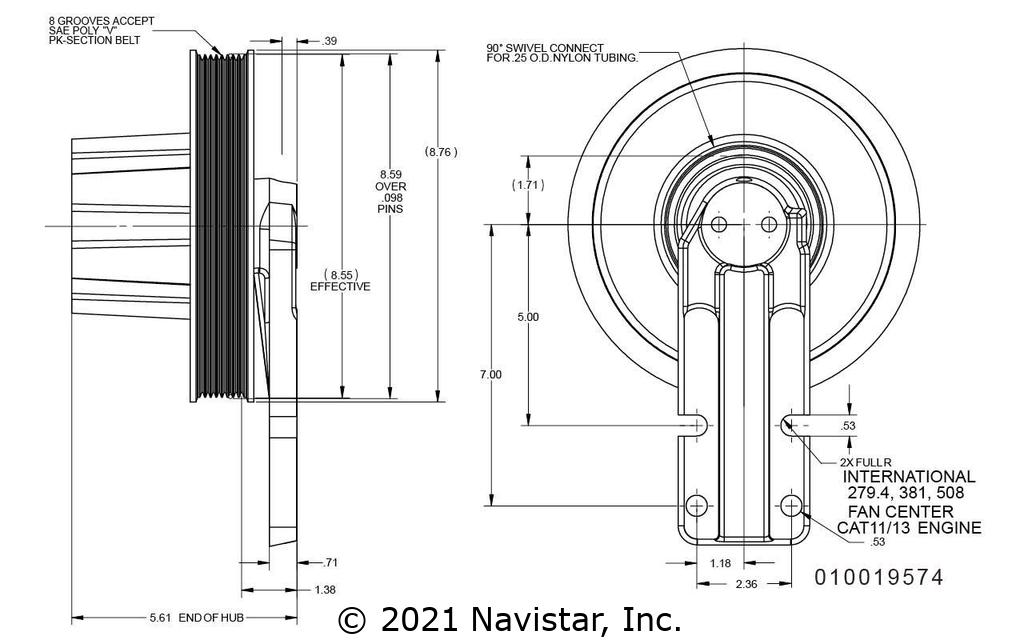 Fleetrite FLT19574X Fleetrite Fan Hub Assembly